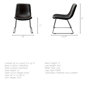 68312 - Sawyer I Dark Brown Faux-Leather Seat Black Iron Frame Dining Chair