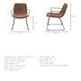 68313 - Sawyer II Brown Faux-Leather Seat Black Iron Frame Dining Chair