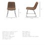 68314 - Sawyer I Brown Faux-Leather Seat BlackIron Frame Dining Chair