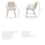 68315 - Sawyer II Beige Fabric Wrap Gold Metal Frame Dining Chair