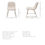 68316 - Sawyer I Beige Fabric Seat Gold Metal Frame Dining Chair 
