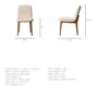 68317 - David Diamond Tuffed Cream Fabric Wrap Brown Wood Base Dining Chair 