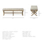 68459 - Solis II 50L x 16W Brown Base Beige Woven Leather Cushion Accent Bench
