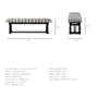 68461 - Denison II 56L x 15W Black Wood Base Woven-Leather Cushion Top Accent Bench