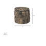 68467 - Riley Tan Jute Popcorn Stich Cylindrical Pouf