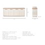 68480 - Fairview III Solid Wood Brown Top & White Frame 4 Cabinet Door Sideboard