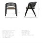 68495 - Tabitha I Black Wooden Frame Linen Wrap Seat Dining Chair