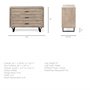 68532 - Giselle I 40L x 16W Light Brown Fir Veneer 3 Drawer Accent Cabinet 