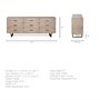 68533 - Giselle II Brown Fir Veneer W/Black Metal Leg 9 Drawer Sideboard