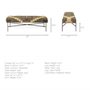 68741 - Avery I 55L x 17W Multi Colored Upholstered Patterned Seat Accent Bench 