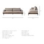 68758 - Colburne II 95" Gray Upholstered Three Seater Sofa 