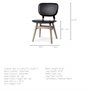 67517 - Haden I Black Faux-Leather Wrap Brown Solid Wood and Iron Base Dining Chair