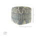 67584 - Rofi Blue Denim and Cream Cotton Stitched Square Pouf 