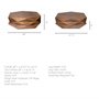 68229 - Arreto 48" Hexagonal Hinged Solid Wood Top and Base Coffee Table 