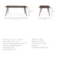 68844 - Nicholas II 72x39 Brown Solid Wood Top Metal/Wood Leg Dining Table