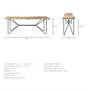 68753-AB - Papillion I 66L x 16W Blonde Wood and Iron Console Table