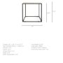 68843-AB - Nathan II 18" x 20" Square Top White Marble and Black Metal End/Side Table 