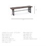 68242 - Ledger I 70L x 17W Brown Live-Edge Wooden Dining Bench 