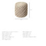 68729 - Allium Oatmeal Handwoven Wool Cylindrical Pouf 