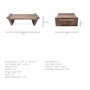 68746 - Elaine 59x36 Brown Solid Wood Top & Base Coffee Table