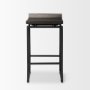 67992 - Givens 24.25"H Seat Height Black Wood Seat Black Frame Stool