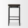 67992 - Givens 24.25"H Seat Height Black Wood Seat Black Frame Stool