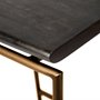67991 - Givens 30.25"H Seat Height Brown Wood Seat Gold Metal Base Stool