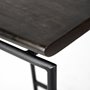 67853 - Givens 30.25"H Seat Height Black Wood Seat Black Metal Base Stool