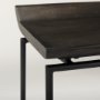67992 - Givens 24.25"H Seat Height Black Wood Seat Black Frame Stool