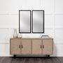 MIR-D235-P2040-DS - Bristol Black 20x40 Faux Wood Frame Bathroom Vanity Mirror