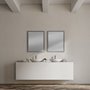 MIR-D237-P2430-DS - Bristol Grey 24x30 Faux Wood Frame Bathroom Vanity Mirror