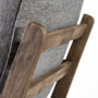 68727 - Olympus V Castlerock Grey Fabric Wrapped Brown Wooden Frame Accent Chair 