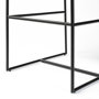 68761 - Stamford 40" Total Height Black Leather Seat w/ Wood Back, Metal Frame Bar Stool