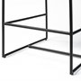 68763 - Stamford 36" Total Height Black Leather Seat w/ Wood Back, Metal Frame Counter Stool