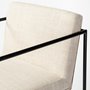 68764 - Stamford 36" Total Height Light Beige Upholstered Seat w/ Wood Back, Metal Frame Counter Stool