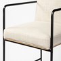 68764 - Stamford 36" Total Height Light Beige Upholstered Seat w/ Wood Back, Metal Frame Counter Stool