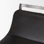 68766 - Kavalan 37.5" Total Height Ebony Leather Seat Black Metal Frame Bar Stool