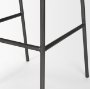 68766 - Kavalan 37.5" Total Height Ebony Leather Seat Black Metal Frame Bar Stool