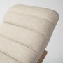 68768 - Pierre Beige Fabric Upholstered Armless Chaise Lounge Chair