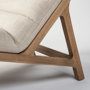 68768 - Pierre Beige Fabric Upholstered Armless Chaise Lounge Chair