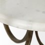 67805 - Reinhardt II 20" Round Glass Top Metal and Marble Detail End/Side Table