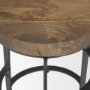 67903 - Neo 26.3" Seat Height Brown Wood Seat Black Metal Frame Stool