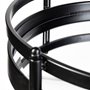 68734 - Ada Round Shape Black Metal Frame Two-Tier w/Glass Shelf Bar Cart