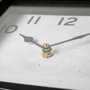 68736 - Ralph I Black Metal Square Table Clock