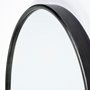 68739 - Agatha 28.0L x 2.0W x 70.0H Rounded Arch Black Metal Frame Full Length Mirror