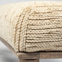 68744 - Alder II 55L x 16W Cream Upholstered Seat Wooden Base Accent Bench