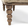 68744 - Alder II 55L x 16W Cream Upholstered Seat Wooden Base Accent Bench
