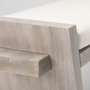 68745 - Elaine I 58L x 14.75W x 20H Brown Wood Upholstered Cream Seat Entryway Bench 