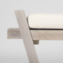 68745 - Elaine I 58L x 14.75W x 20H Brown Wood Upholstered Cream Seat Entryway Bench 