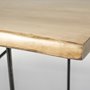 68752-AB - Papillion II 80x40 Rectangular Blonde Live Edge Sold Wood Top Black Metal Base Dining Table